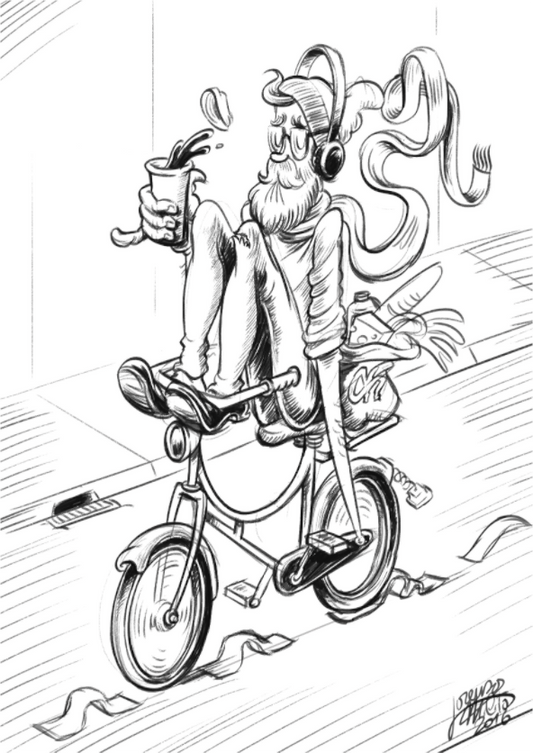 "Amsterdam Biker" Fine Art Print - various sizes