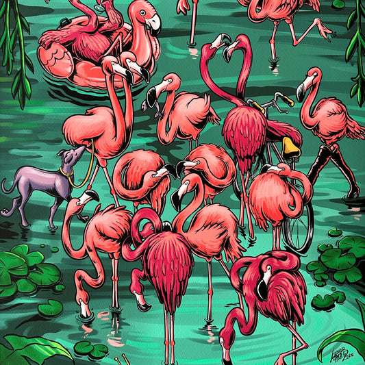 "The Flamboyance Club" Limited Edition Giclée Print - 420 x 594 mm